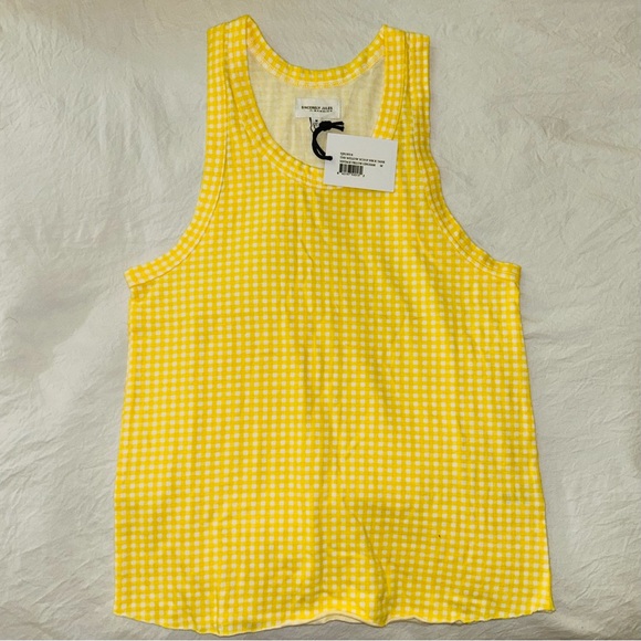 YELLOW & WHITE GINGHAM TANK TOP - Picture 3 of 6